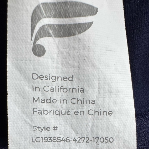 Fabletics Motion365 High Waist Leggings Zipper Pockets Athletic Pants Navy Large - Picture 6 of 6